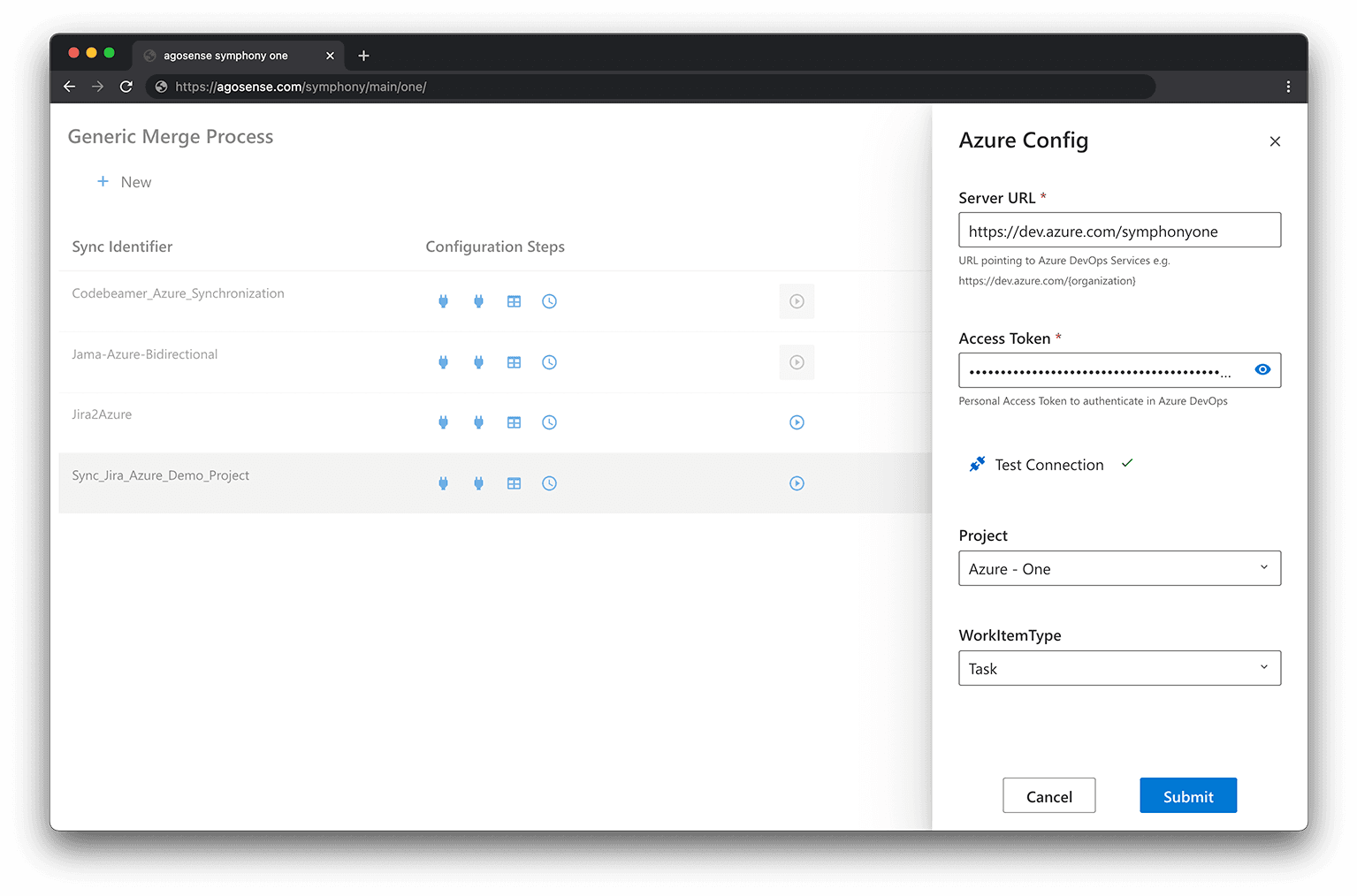 agosense.symphony ONE Project Wizard